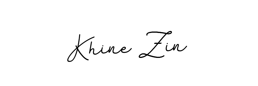 Make a beautiful signature design for name Khine Zin. With this signature (BallpointsItalic-DORy9) style, you can create a handwritten signature for free. Khine Zin signature style 11 images and pictures png