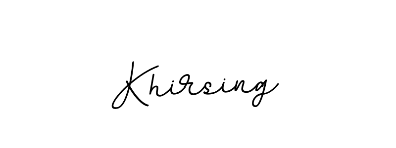 Design your own signature with our free online signature maker. With this signature software, you can create a handwritten (BallpointsItalic-DORy9) signature for name Khirsing. Khirsing signature style 11 images and pictures png