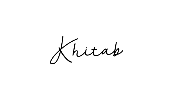 The best way (BallpointsItalic-DORy9) to make a short signature is to pick only two or three words in your name. The name Khitab include a total of six letters. For converting this name. Khitab signature style 11 images and pictures png