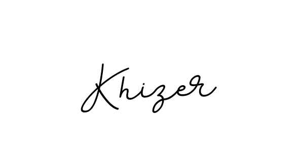 How to make Khizer name signature. Use BallpointsItalic-DORy9 style for creating short signs online. This is the latest handwritten sign. Khizer signature style 11 images and pictures png