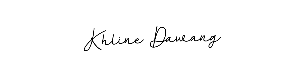 How to make Khline Dawang name signature. Use BallpointsItalic-DORy9 style for creating short signs online. This is the latest handwritten sign. Khline Dawang signature style 11 images and pictures png