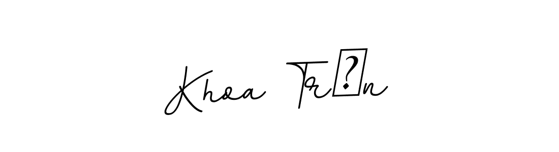 How to make Khoa Trần signature? BallpointsItalic-DORy9 is a professional autograph style. Create handwritten signature for Khoa Trần name. Khoa Trần signature style 11 images and pictures png