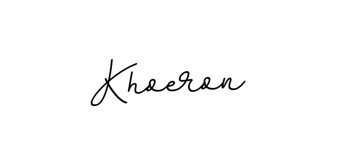 Create a beautiful signature design for name Khoeron. With this signature (BallpointsItalic-DORy9) fonts, you can make a handwritten signature for free. Khoeron signature style 11 images and pictures png