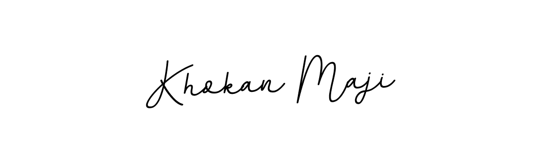 Make a beautiful signature design for name Khokan Maji. With this signature (BallpointsItalic-DORy9) style, you can create a handwritten signature for free. Khokan Maji signature style 11 images and pictures png