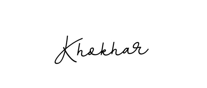 Khokhar stylish signature style. Best Handwritten Sign (BallpointsItalic-DORy9) for my name. Handwritten Signature Collection Ideas for my name Khokhar. Khokhar signature style 11 images and pictures png