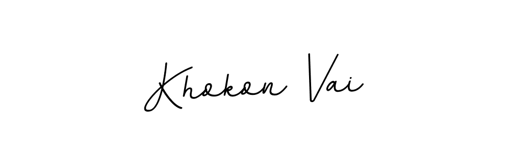 Create a beautiful signature design for name Khokon Vai. With this signature (BallpointsItalic-DORy9) fonts, you can make a handwritten signature for free. Khokon Vai signature style 11 images and pictures png