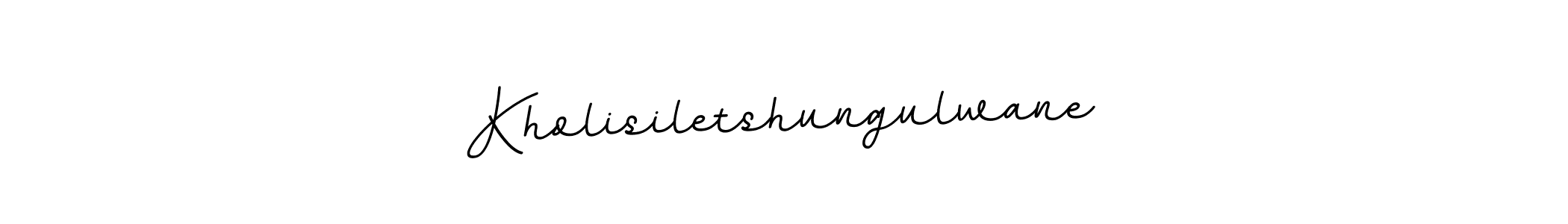 You should practise on your own different ways (BallpointsItalic-DORy9) to write your name (Kholisiletshungulwane) in signature. don't let someone else do it for you. Kholisiletshungulwane signature style 11 images and pictures png