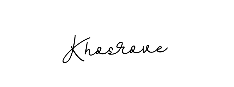 Design your own signature with our free online signature maker. With this signature software, you can create a handwritten (BallpointsItalic-DORy9) signature for name Khosrove. Khosrove signature style 11 images and pictures png