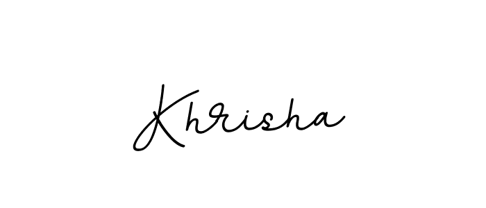 Make a beautiful signature design for name Khrisha. With this signature (BallpointsItalic-DORy9) style, you can create a handwritten signature for free. Khrisha signature style 11 images and pictures png