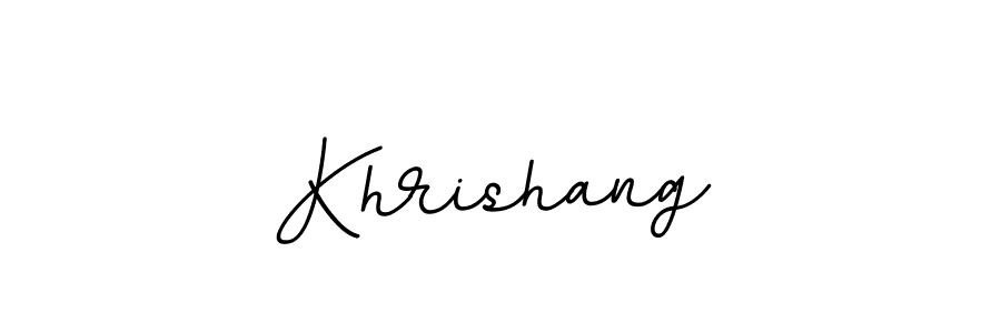 Make a beautiful signature design for name Khrishang. With this signature (BallpointsItalic-DORy9) style, you can create a handwritten signature for free. Khrishang signature style 11 images and pictures png