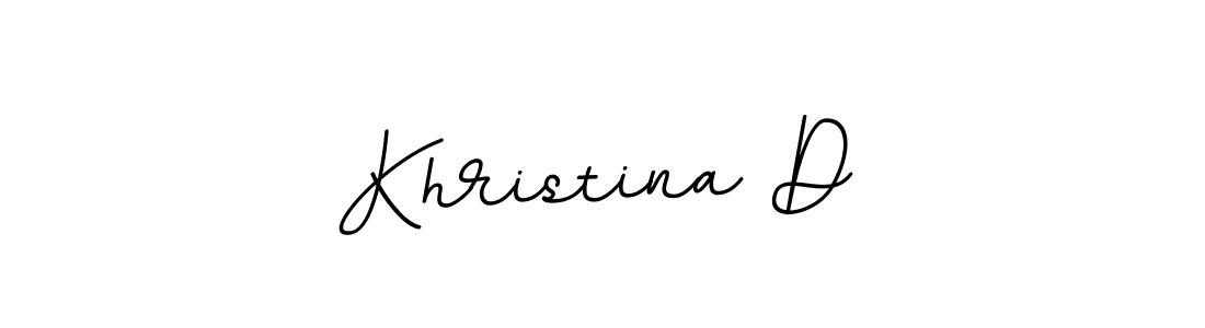 The best way (BallpointsItalic-DORy9) to make a short signature is to pick only two or three words in your name. The name Khristina D include a total of six letters. For converting this name. Khristina D signature style 11 images and pictures png