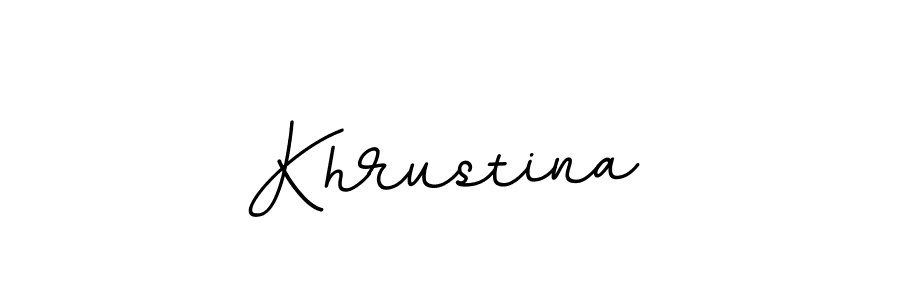 The best way (BallpointsItalic-DORy9) to make a short signature is to pick only two or three words in your name. The name Khrustina include a total of six letters. For converting this name. Khrustina signature style 11 images and pictures png
