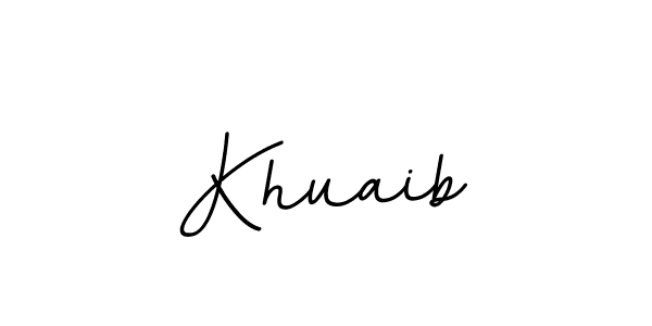 Make a beautiful signature design for name Khuaib. With this signature (BallpointsItalic-DORy9) style, you can create a handwritten signature for free. Khuaib signature style 11 images and pictures png