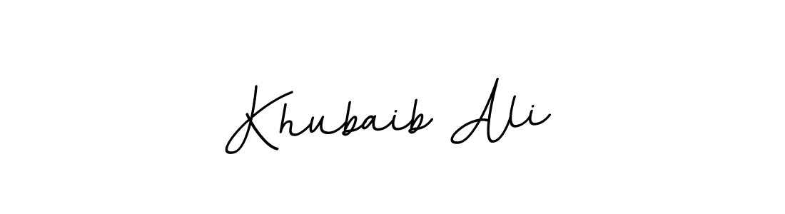 You should practise on your own different ways (BallpointsItalic-DORy9) to write your name (Khubaib Ali) in signature. don't let someone else do it for you. Khubaib Ali signature style 11 images and pictures png