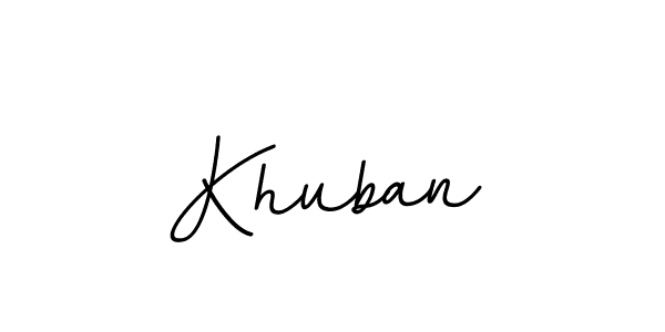 How to make Khuban name signature. Use BallpointsItalic-DORy9 style for creating short signs online. This is the latest handwritten sign. Khuban signature style 11 images and pictures png