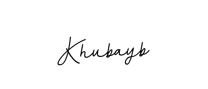 How to make Khubayb signature? BallpointsItalic-DORy9 is a professional autograph style. Create handwritten signature for Khubayb name. Khubayb signature style 11 images and pictures png