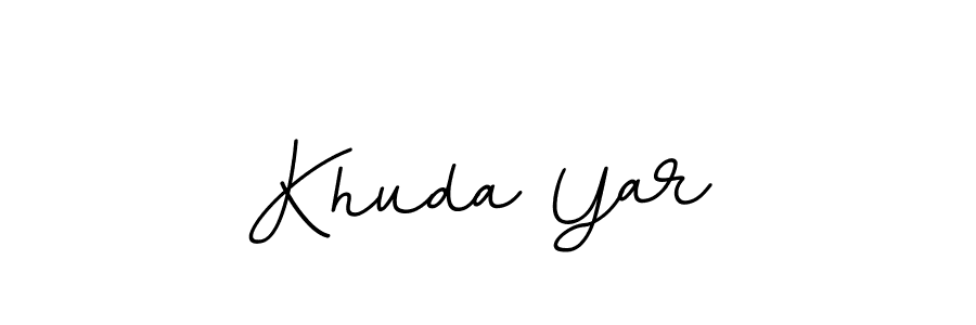 The best way (BallpointsItalic-DORy9) to make a short signature is to pick only two or three words in your name. The name Khuda Yar include a total of six letters. For converting this name. Khuda Yar signature style 11 images and pictures png