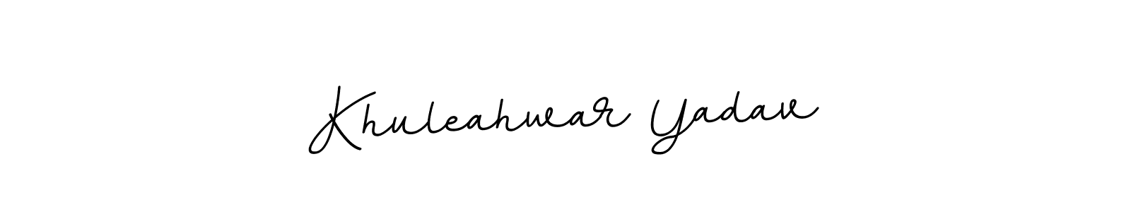 if you are searching for the best signature style for your name Khuleahwar Yadav. so please give up your signature search. here we have designed multiple signature styles  using BallpointsItalic-DORy9. Khuleahwar Yadav signature style 11 images and pictures png