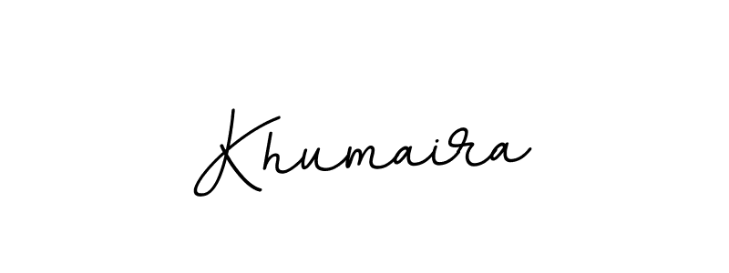 Design your own signature with our free online signature maker. With this signature software, you can create a handwritten (BallpointsItalic-DORy9) signature for name Khumaira. Khumaira signature style 11 images and pictures png