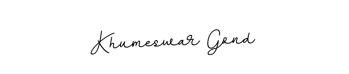 This is the best signature style for the Khumeswar Gond name. Also you like these signature font (BallpointsItalic-DORy9). Mix name signature. Khumeswar Gond signature style 11 images and pictures png