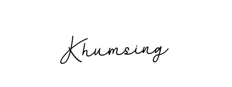 Create a beautiful signature design for name Khumsing. With this signature (BallpointsItalic-DORy9) fonts, you can make a handwritten signature for free. Khumsing signature style 11 images and pictures png