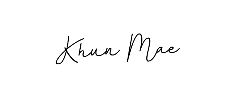 Use a signature maker to create a handwritten signature online. With this signature software, you can design (BallpointsItalic-DORy9) your own signature for name Khun Mae. Khun Mae signature style 11 images and pictures png