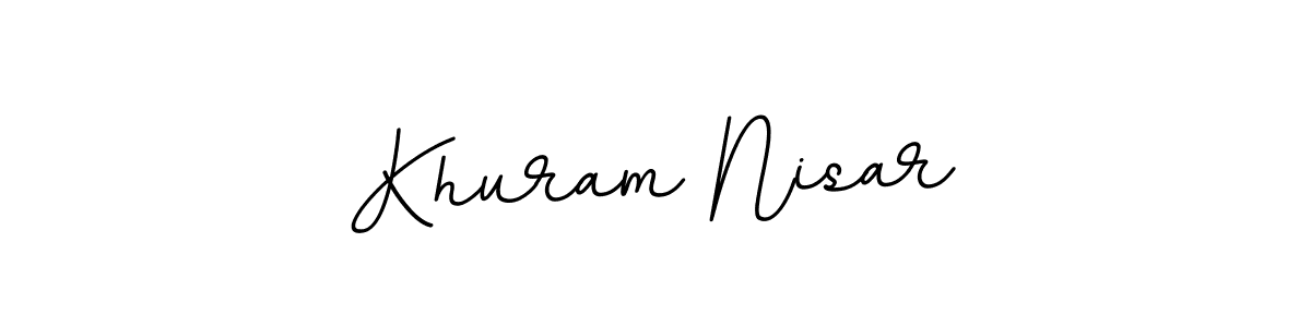 It looks lik you need a new signature style for name Khuram Nisar. Design unique handwritten (BallpointsItalic-DORy9) signature with our free signature maker in just a few clicks. Khuram Nisar signature style 11 images and pictures png