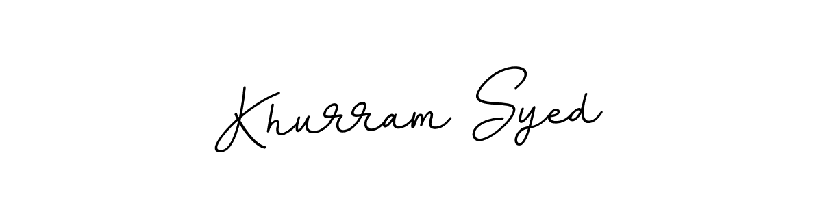 Use a signature maker to create a handwritten signature online. With this signature software, you can design (BallpointsItalic-DORy9) your own signature for name Khurram Syed. Khurram Syed signature style 11 images and pictures png