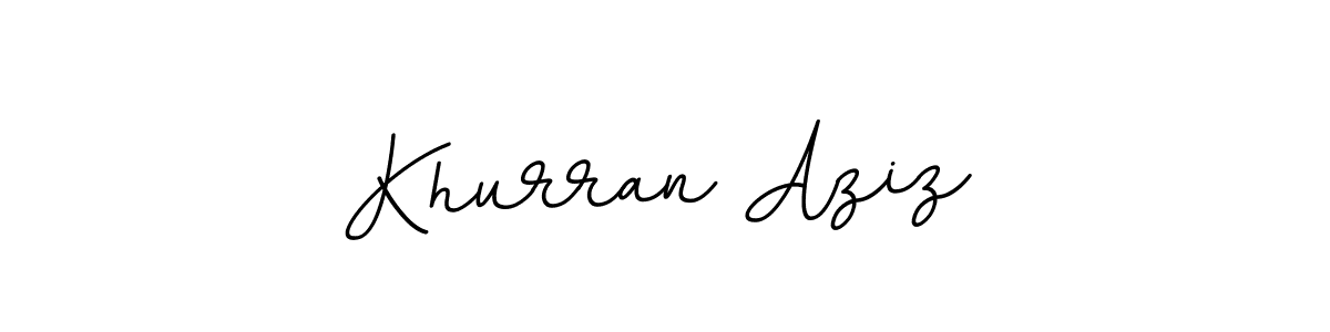 How to make Khurran Aziz name signature. Use BallpointsItalic-DORy9 style for creating short signs online. This is the latest handwritten sign. Khurran Aziz signature style 11 images and pictures png