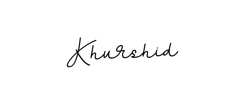 Make a beautiful signature design for name Khurshid. With this signature (BallpointsItalic-DORy9) style, you can create a handwritten signature for free. Khurshid signature style 11 images and pictures png