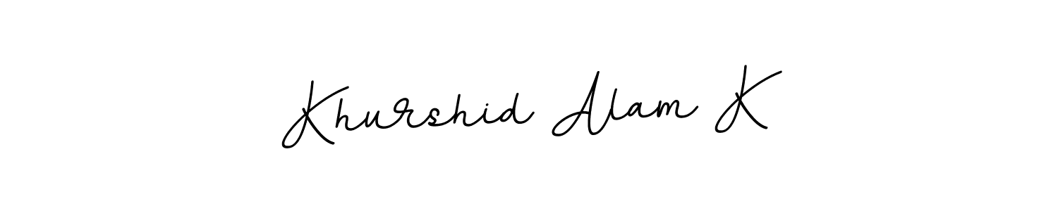 Design your own signature with our free online signature maker. With this signature software, you can create a handwritten (BallpointsItalic-DORy9) signature for name Khurshid Alam K. Khurshid Alam K signature style 11 images and pictures png
