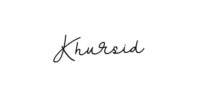 The best way (BallpointsItalic-DORy9) to make a short signature is to pick only two or three words in your name. The name Khursid include a total of six letters. For converting this name. Khursid signature style 11 images and pictures png
