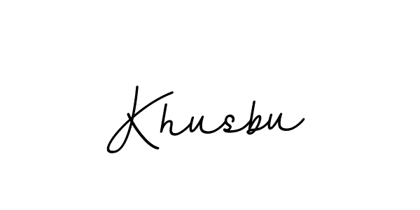 Create a beautiful signature design for name Khusbu. With this signature (BallpointsItalic-DORy9) fonts, you can make a handwritten signature for free. Khusbu signature style 11 images and pictures png