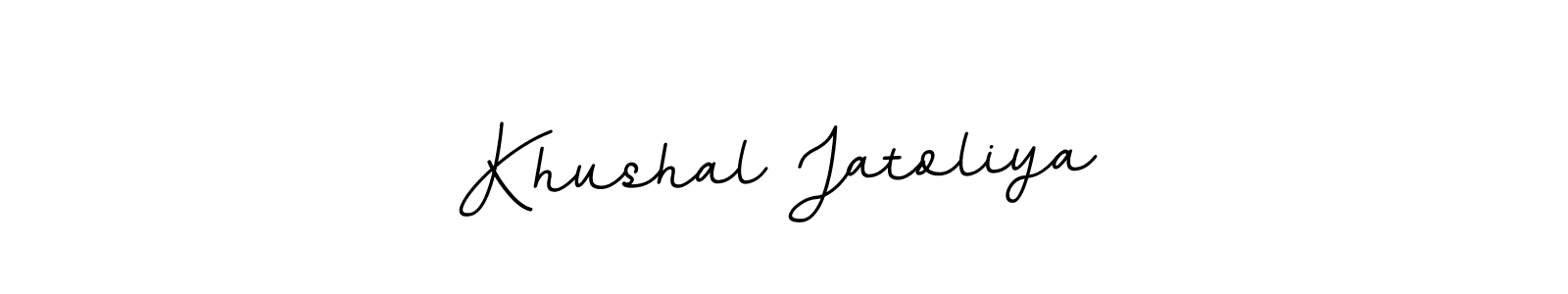 if you are searching for the best signature style for your name Khushal Jatoliya. so please give up your signature search. here we have designed multiple signature styles  using BallpointsItalic-DORy9. Khushal Jatoliya signature style 11 images and pictures png