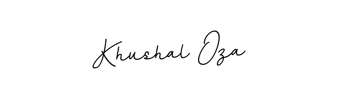 Use a signature maker to create a handwritten signature online. With this signature software, you can design (BallpointsItalic-DORy9) your own signature for name Khushal Oza. Khushal Oza signature style 11 images and pictures png