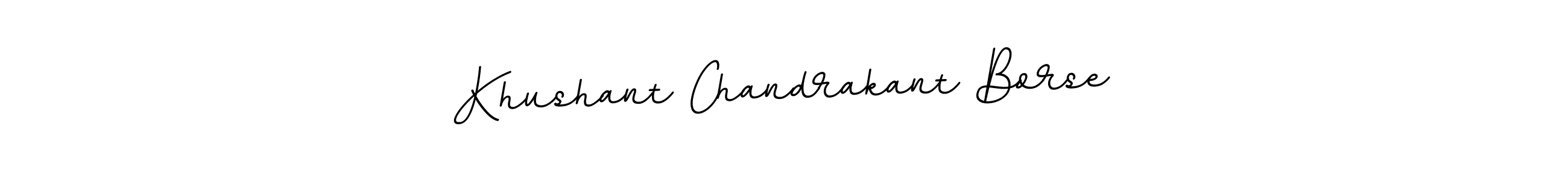 Create a beautiful signature design for name Khushant Chandrakant Borse. With this signature (BallpointsItalic-DORy9) fonts, you can make a handwritten signature for free. Khushant Chandrakant Borse signature style 11 images and pictures png