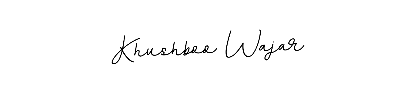 The best way (BallpointsItalic-DORy9) to make a short signature is to pick only two or three words in your name. The name Khushboo Wajar include a total of six letters. For converting this name. Khushboo Wajar signature style 11 images and pictures png
