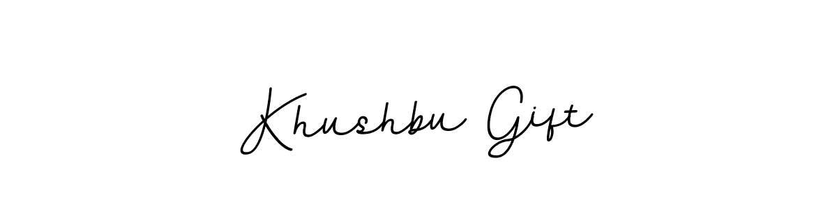 You should practise on your own different ways (BallpointsItalic-DORy9) to write your name (Khushbu Gift) in signature. don't let someone else do it for you. Khushbu Gift signature style 11 images and pictures png