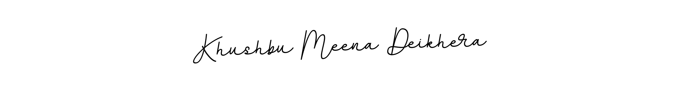 You should practise on your own different ways (BallpointsItalic-DORy9) to write your name (Khushbu Meena Deikhera) in signature. don't let someone else do it for you. Khushbu Meena Deikhera signature style 11 images and pictures png