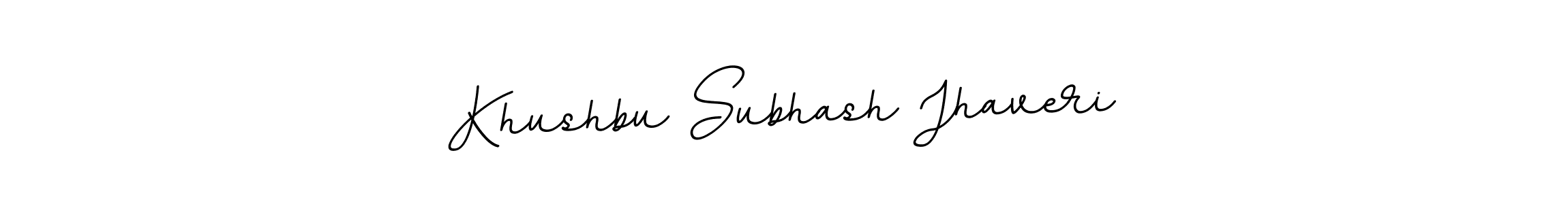 Make a beautiful signature design for name Khushbu Subhash Jhaveri. With this signature (BallpointsItalic-DORy9) style, you can create a handwritten signature for free. Khushbu Subhash Jhaveri signature style 11 images and pictures png