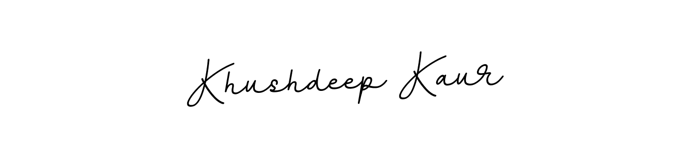 Use a signature maker to create a handwritten signature online. With this signature software, you can design (BallpointsItalic-DORy9) your own signature for name Khushdeep Kaur. Khushdeep Kaur signature style 11 images and pictures png