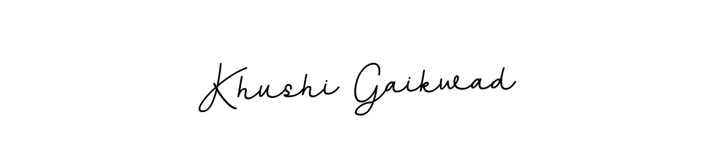 You should practise on your own different ways (BallpointsItalic-DORy9) to write your name (Khushi Gaikwad) in signature. don't let someone else do it for you. Khushi Gaikwad signature style 11 images and pictures png