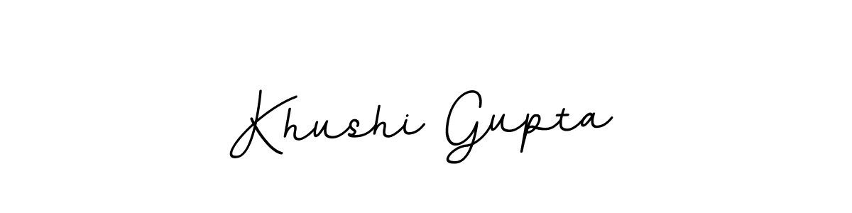 Make a beautiful signature design for name Khushi Gupta. With this signature (BallpointsItalic-DORy9) style, you can create a handwritten signature for free. Khushi Gupta signature style 11 images and pictures png