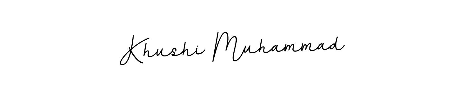 The best way (BallpointsItalic-DORy9) to make a short signature is to pick only two or three words in your name. The name Khushi Muhammad include a total of six letters. For converting this name. Khushi Muhammad signature style 11 images and pictures png