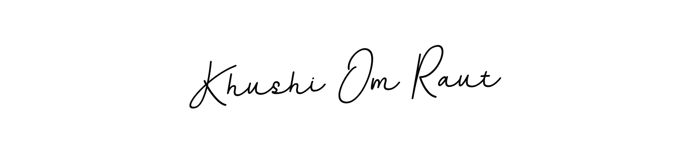 Use a signature maker to create a handwritten signature online. With this signature software, you can design (BallpointsItalic-DORy9) your own signature for name Khushi Om Raut. Khushi Om Raut signature style 11 images and pictures png