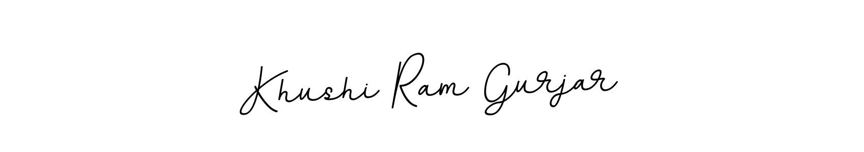 Create a beautiful signature design for name Khushi Ram Gurjar. With this signature (BallpointsItalic-DORy9) fonts, you can make a handwritten signature for free. Khushi Ram Gurjar signature style 11 images and pictures png