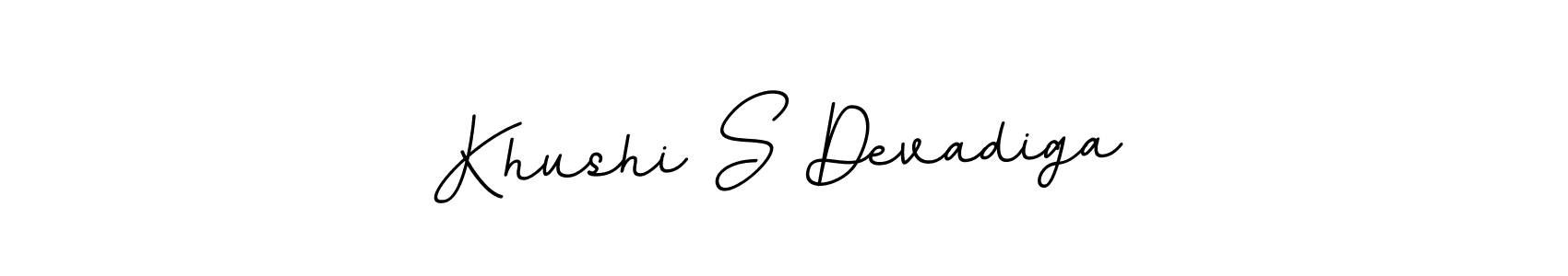 Khushi S Devadiga stylish signature style. Best Handwritten Sign (BallpointsItalic-DORy9) for my name. Handwritten Signature Collection Ideas for my name Khushi S Devadiga. Khushi S Devadiga signature style 11 images and pictures png