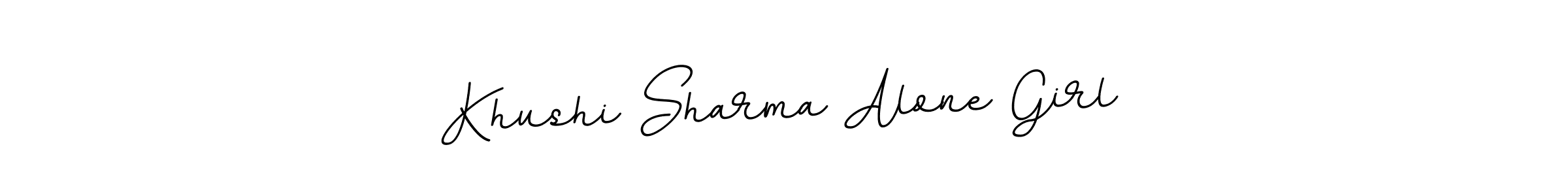 Khushi Sharma Alone Girl stylish signature style. Best Handwritten Sign (BallpointsItalic-DORy9) for my name. Handwritten Signature Collection Ideas for my name Khushi Sharma Alone Girl. Khushi Sharma Alone Girl signature style 11 images and pictures png