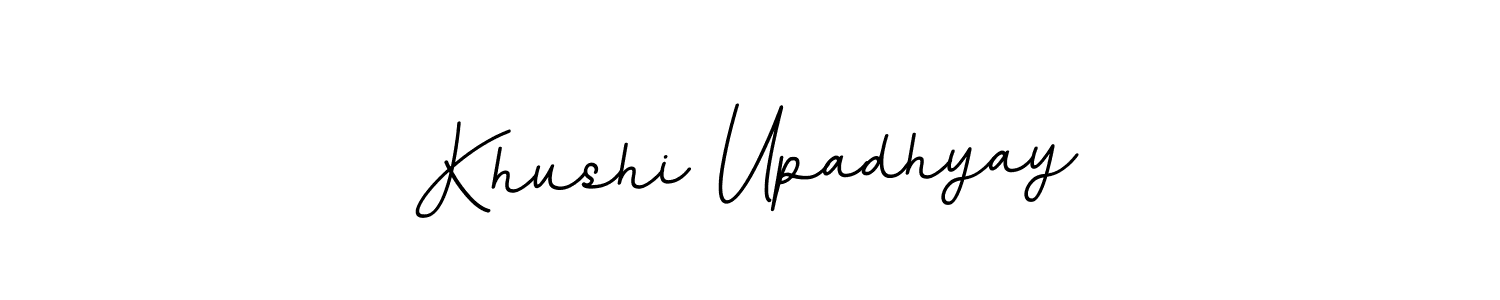Use a signature maker to create a handwritten signature online. With this signature software, you can design (BallpointsItalic-DORy9) your own signature for name Khushi Upadhyay. Khushi Upadhyay signature style 11 images and pictures png
