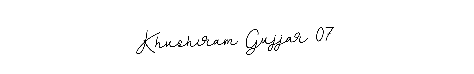 Make a beautiful signature design for name Khushiram Gujjar 07. Use this online signature maker to create a handwritten signature for free. Khushiram Gujjar 07 signature style 11 images and pictures png